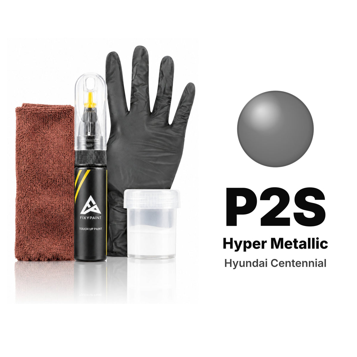 Touch-up paint for Hyundai Centennial P2S Hyper Metallic, Complete kit