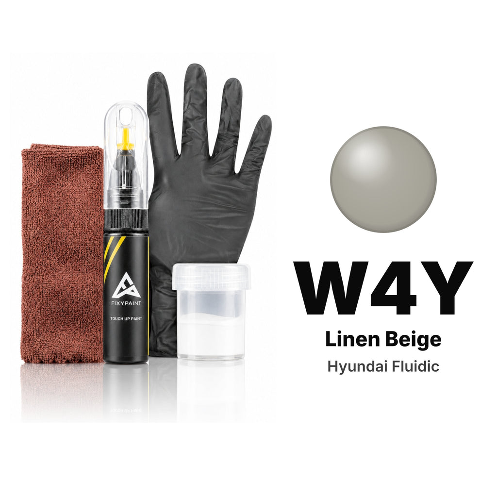 Touch-up paint for Hyundai Fluidic W4Y Linen Beige, Complete kit