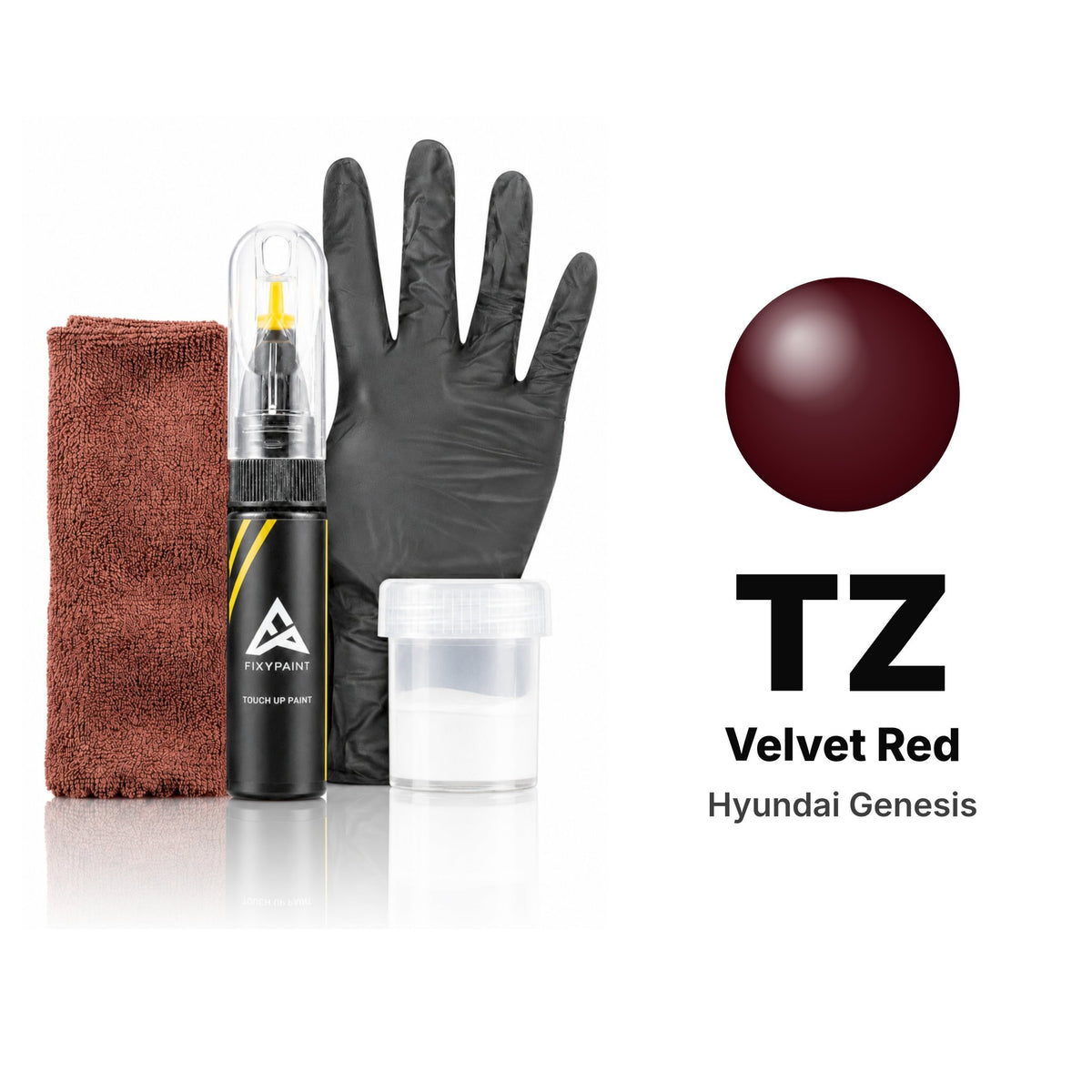 Touch-up paint for Hyundai Genesis TZ Velvet Red, Complete kit