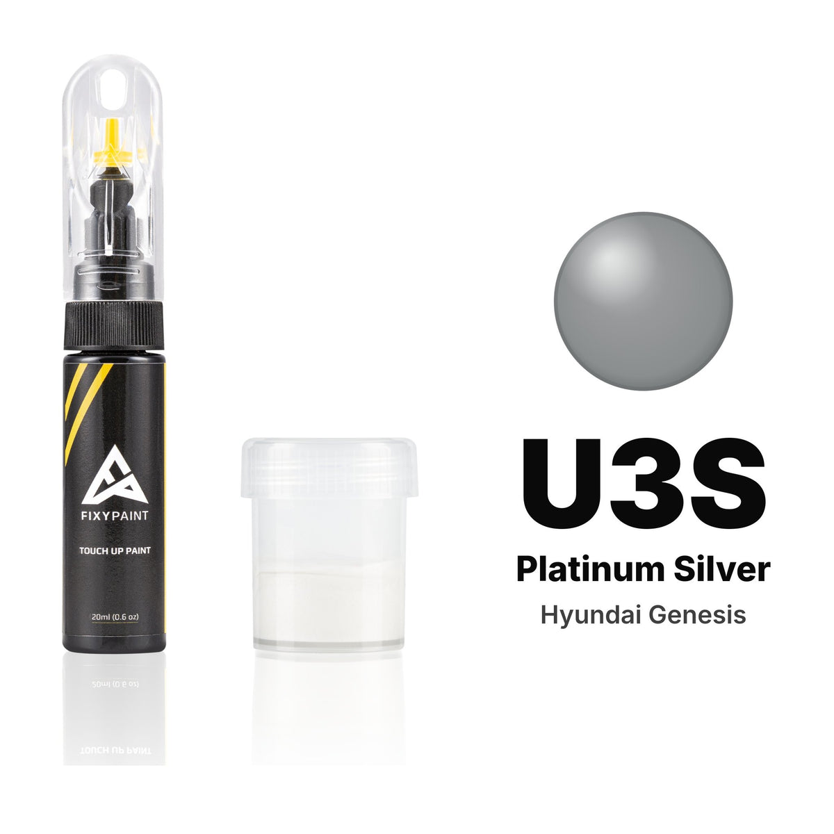 Pintura de retoque para Hyundai Genesis – U3S Platinum Silver (2016–2017), kit Estándar