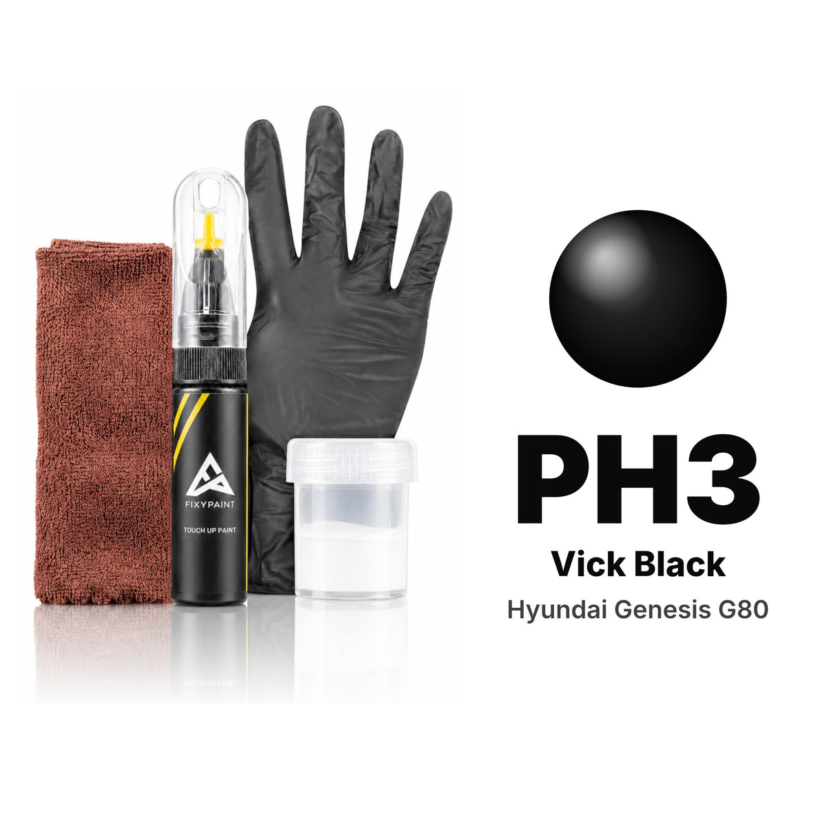 Peinture de retouche pour Hyundai Genesis G80 – PH3 Vick Black (depuis 2020), kit Complet