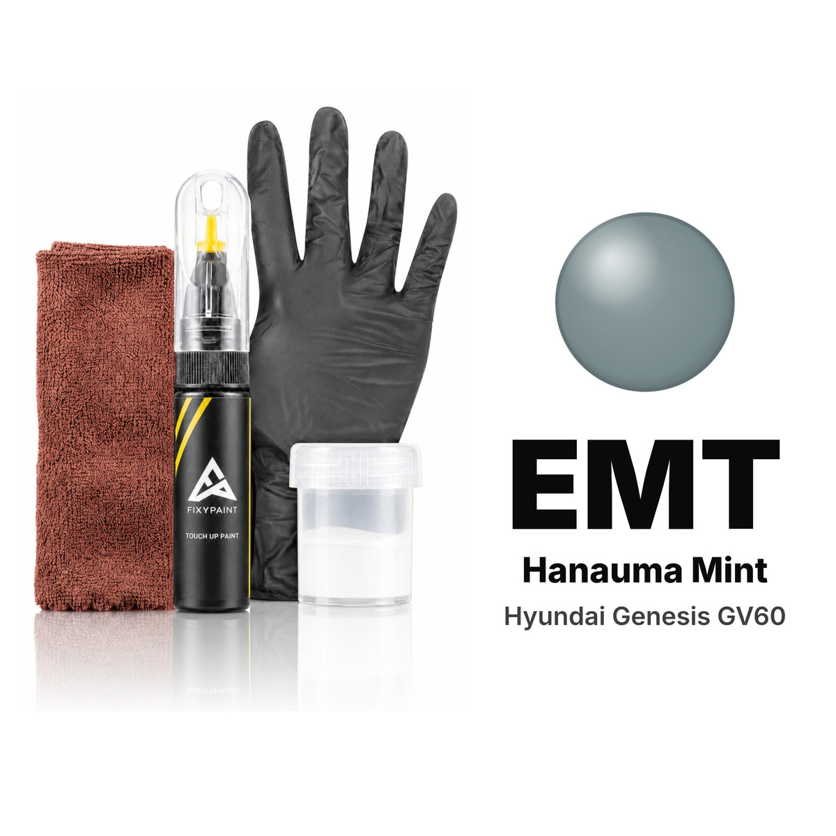 Touch-up paint for Hyundai Genesis GV60 EMT Hanauma Mint, Complete kit
