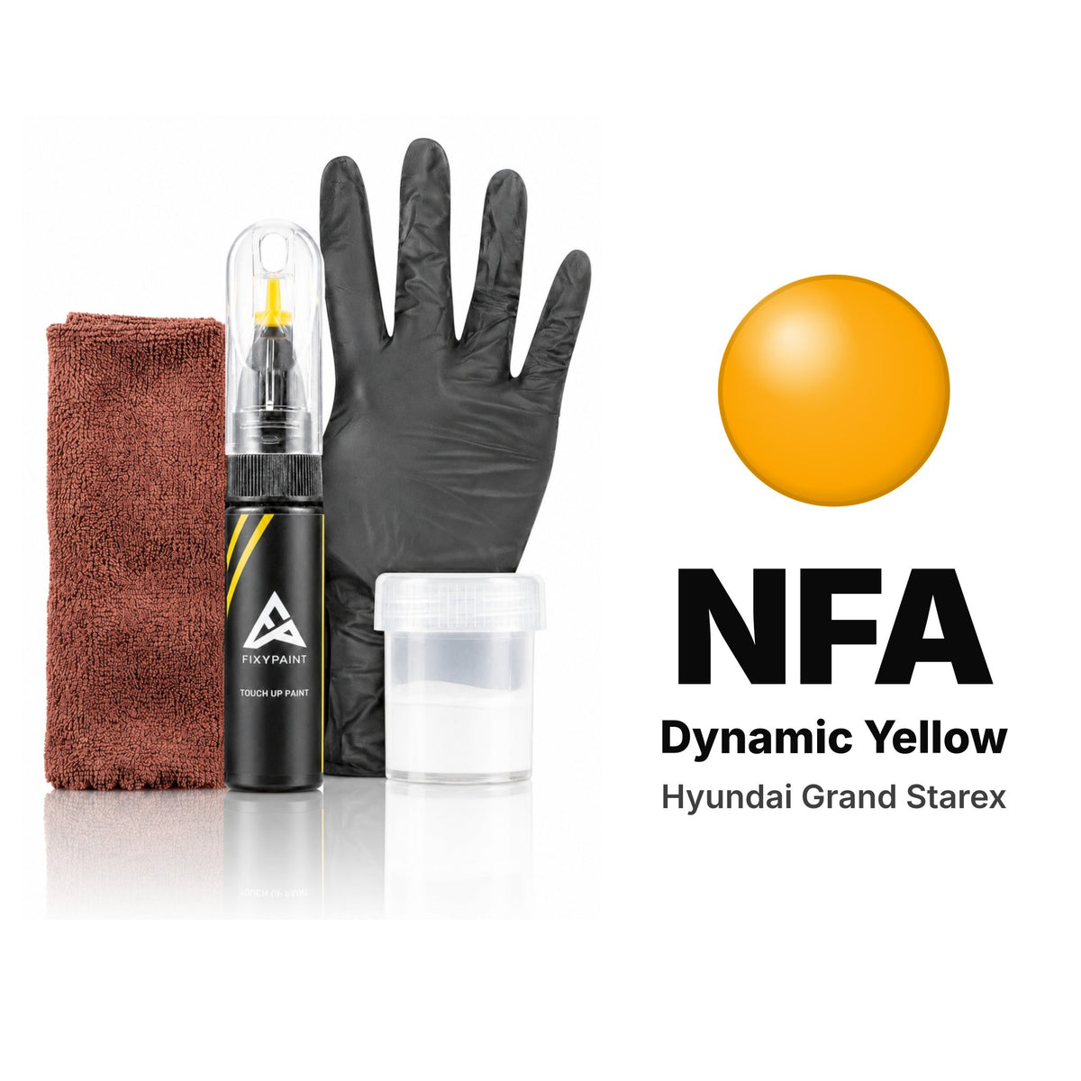 Touch-up paint for Hyundai Grand Starex NFA Dynamic Yellow, Complete kit