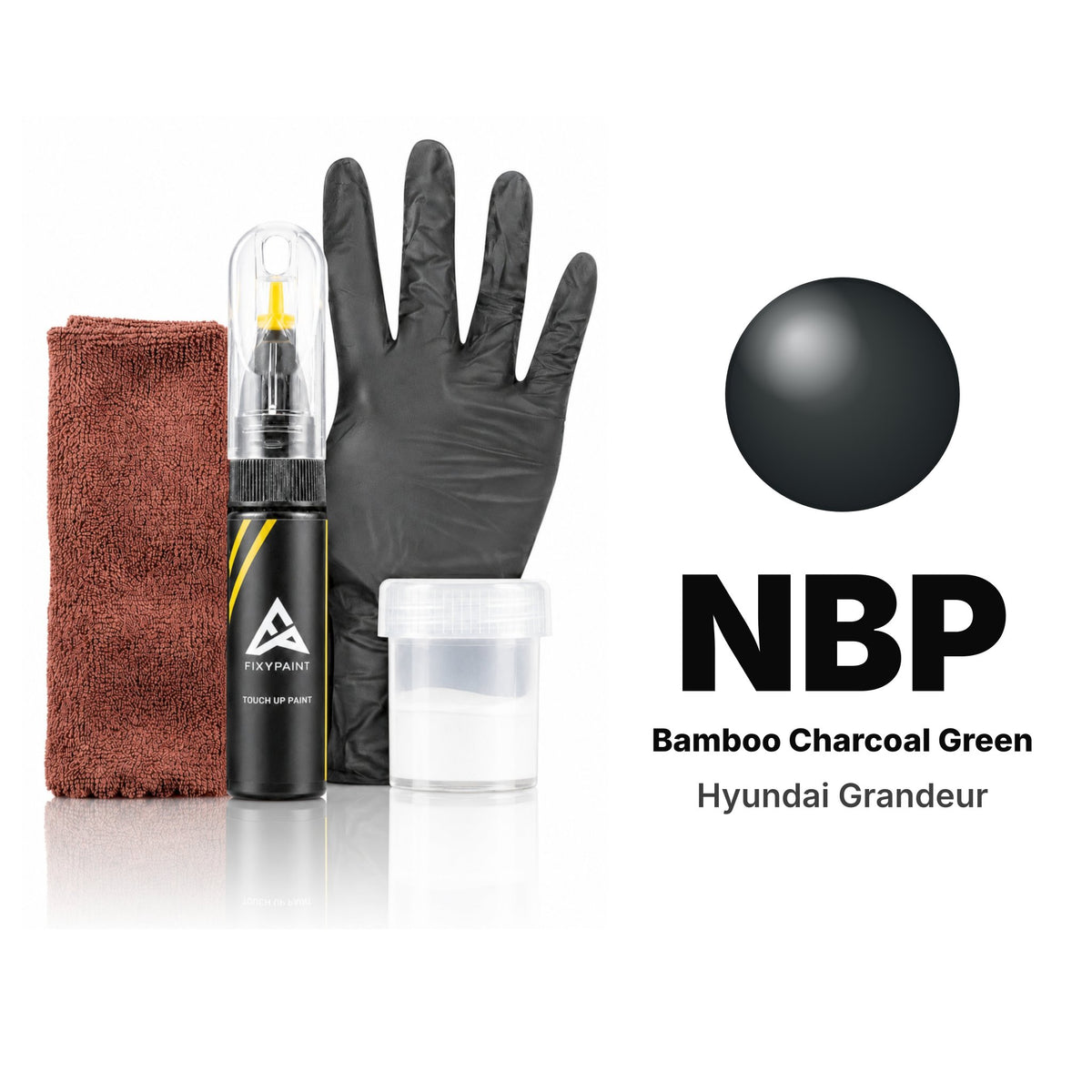 Touch-up paint for Hyundai Grandeur NBP Bamboo Charcoal Green, Complete kit