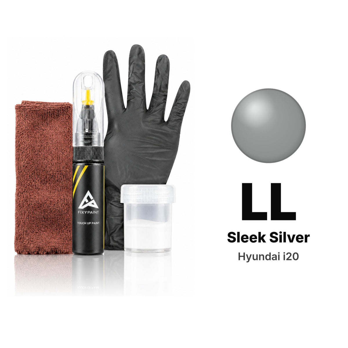 Touch-up paint for Hyundai i20 LL Sleek Silver, Complete kit