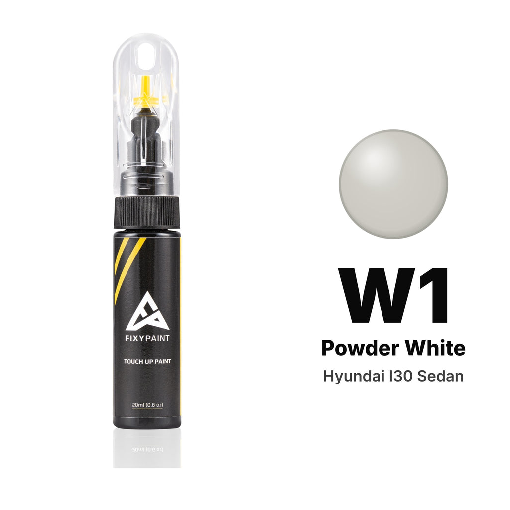 Peinture de retouche pour Hyundai i30 Sedan – W1 Powder White (2011, 2014), kit Basique