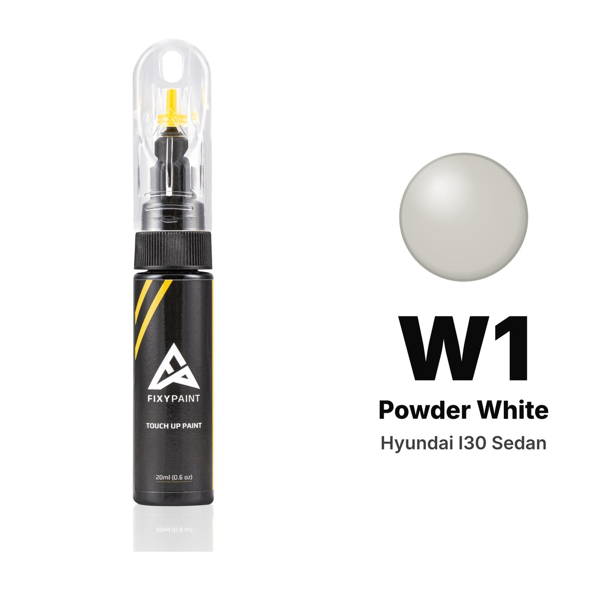 Peinture de retouche pour Hyundai i30 Sedan – W1 Powder White (2011, 2014), kit Basique