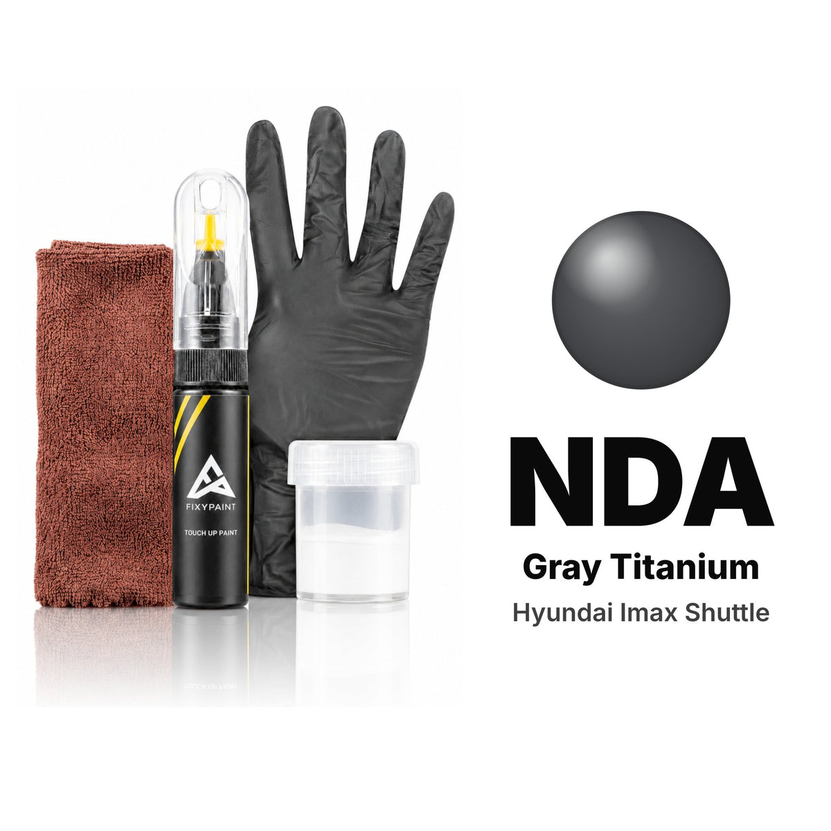 Touch-up paint for Hyundai iMax Shuttle NDA Gray Titanium, Complete kit