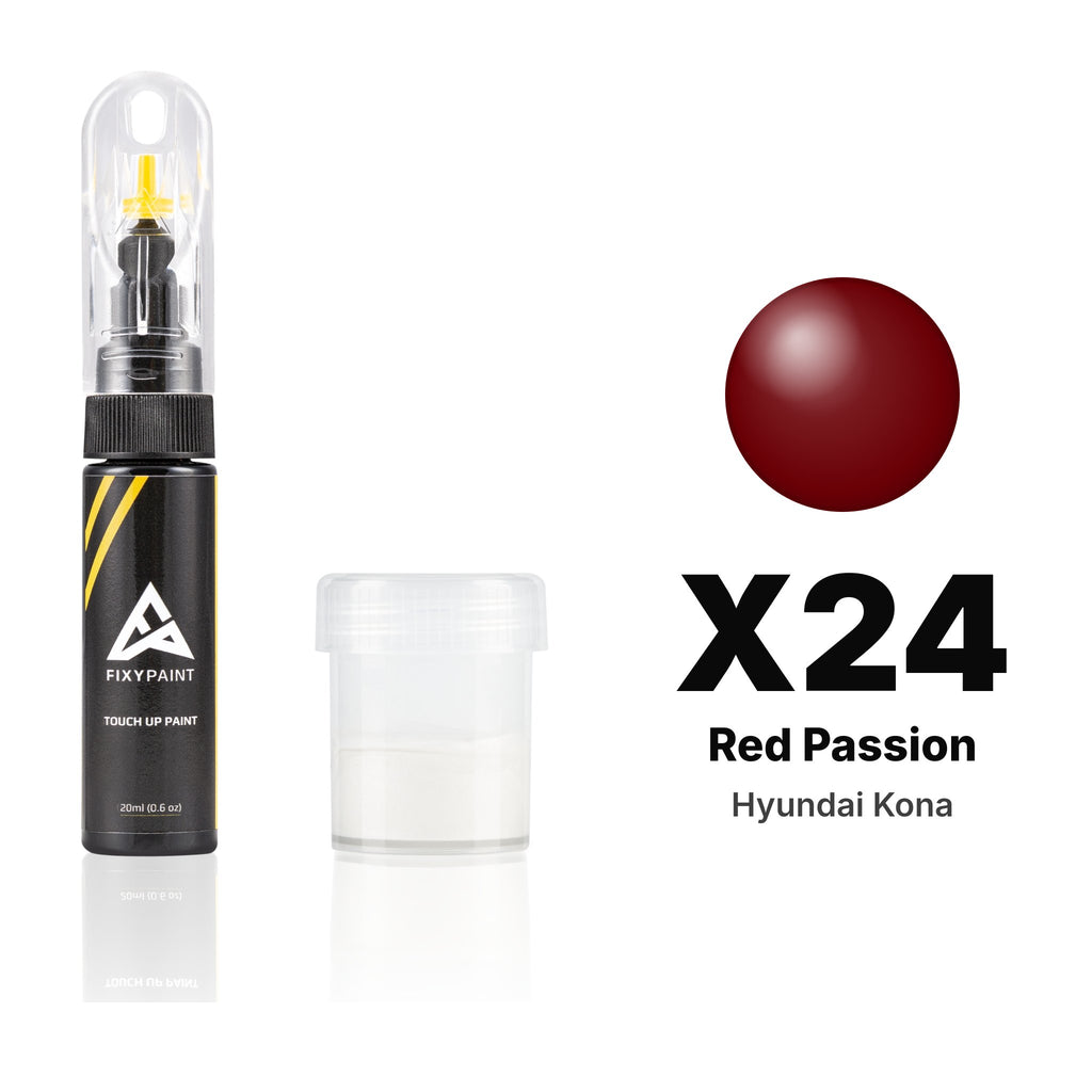 Peinture de retouche pour Hyundai Kona – X24 Red Passion (2019–2020), kit Standard