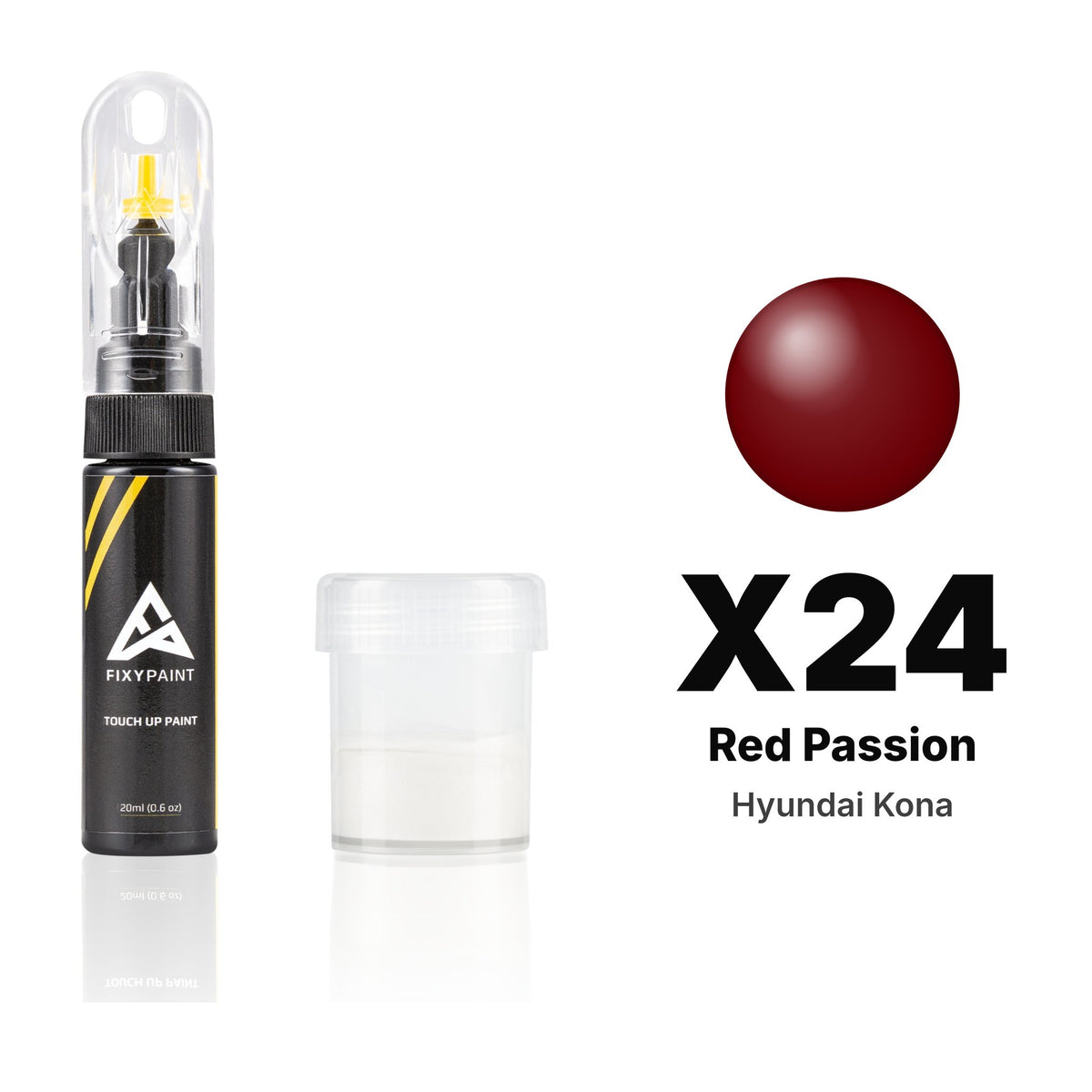 Peinture de retouche pour Hyundai Kona – X24 Red Passion (2019–2020), kit Standard