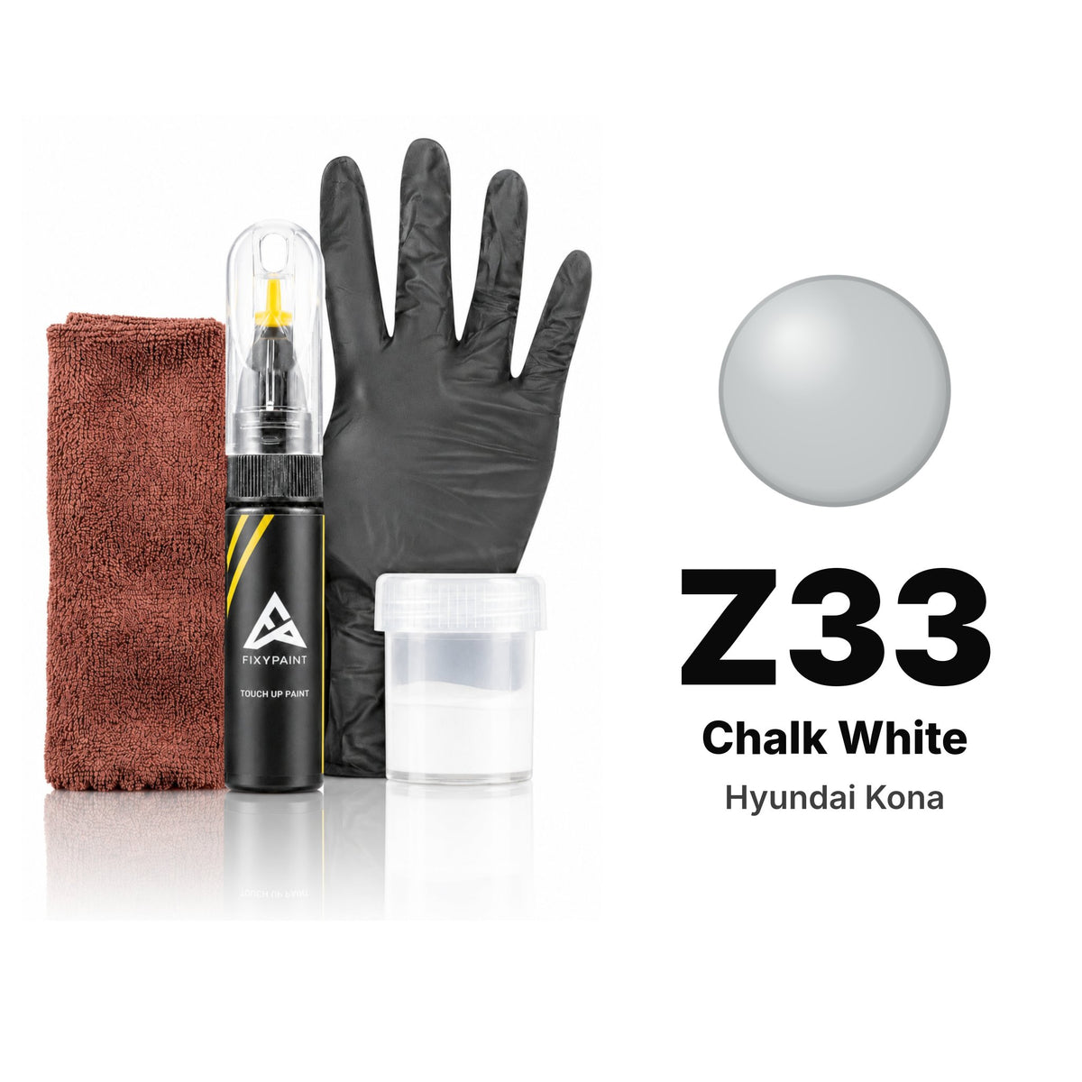 Lackstift für Hyundai Kona – Z33 Chalk White (2019–2020), Set Komplett