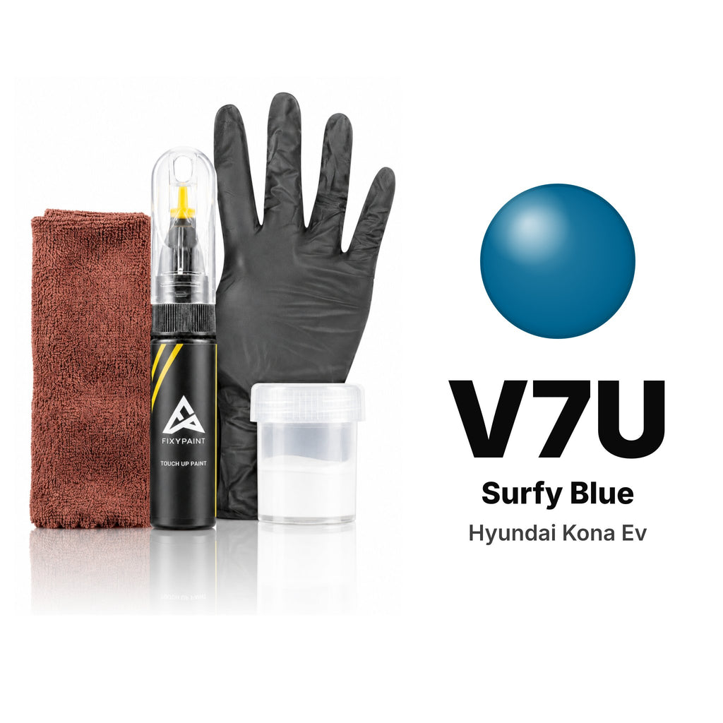 Touch-up paint for Hyundai Kona EV V7U Surfy Blue, Complete kit