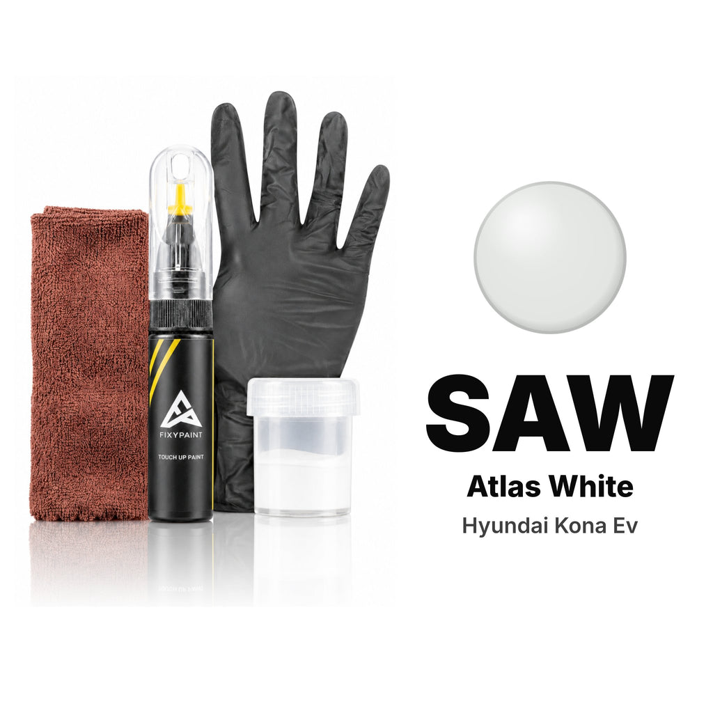 Touch-up paint for Hyundai Kona EV SAW Atlas White, Complete kit