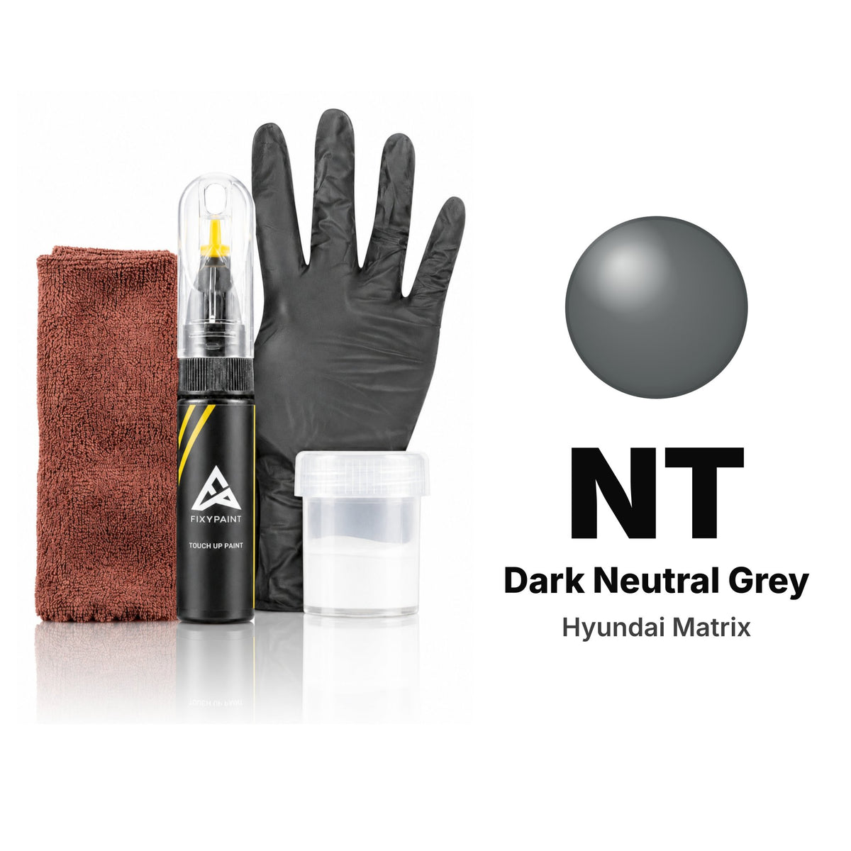 Vernice ritocco per Hyundai Matrix – NT Dark Neutral Grey (2009), kit Completo