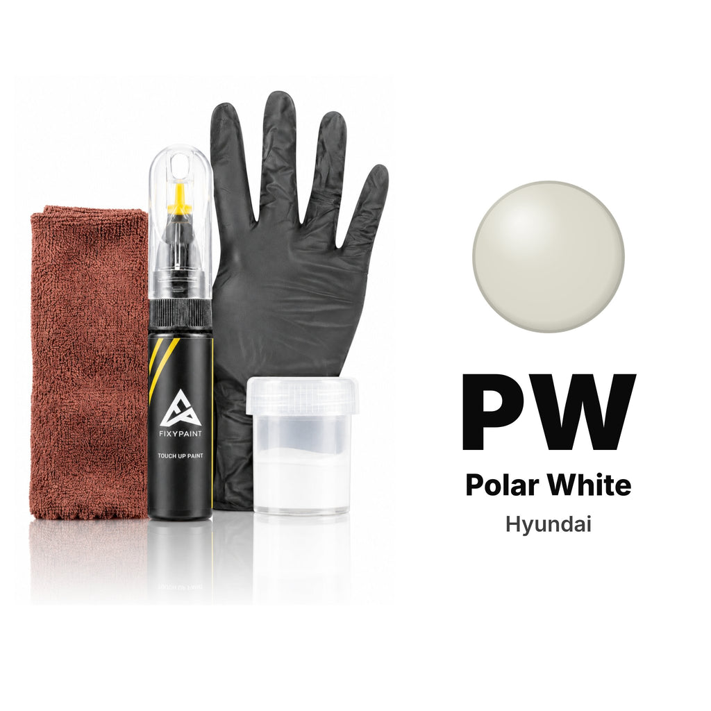 Touch-up paint for Hyundai PW Polar White, Complete kit