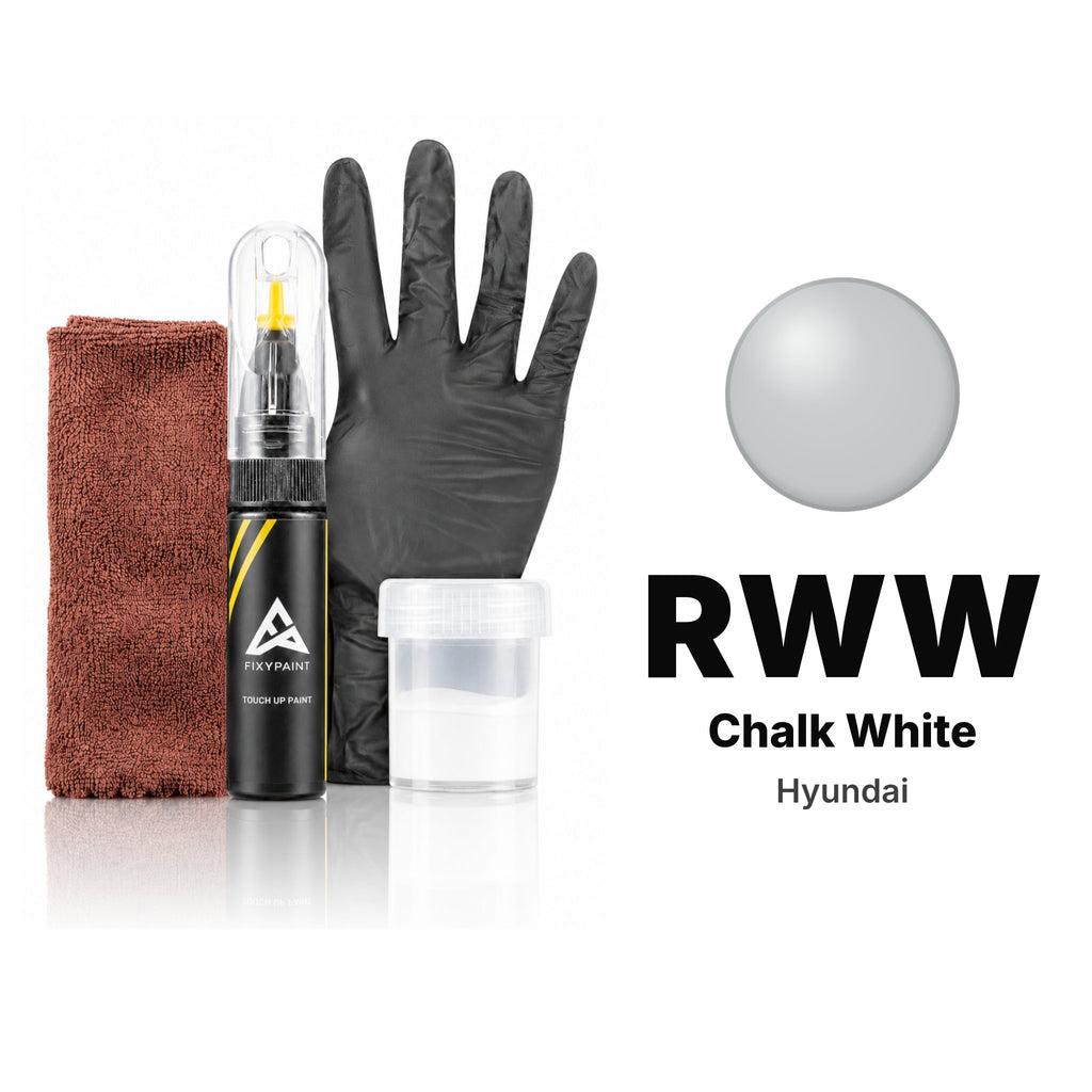 Lackstift für Hyundai – RWW Chalk White (alle Modelle, ab 2020), Set Komplett