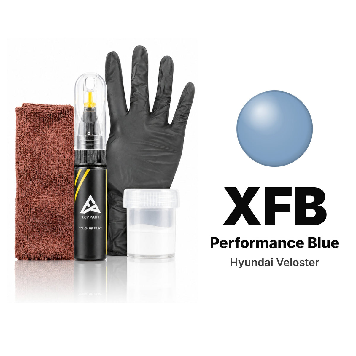 Touch-up paint for Hyundai Veloster XFB Performance Blue, Complete kit
