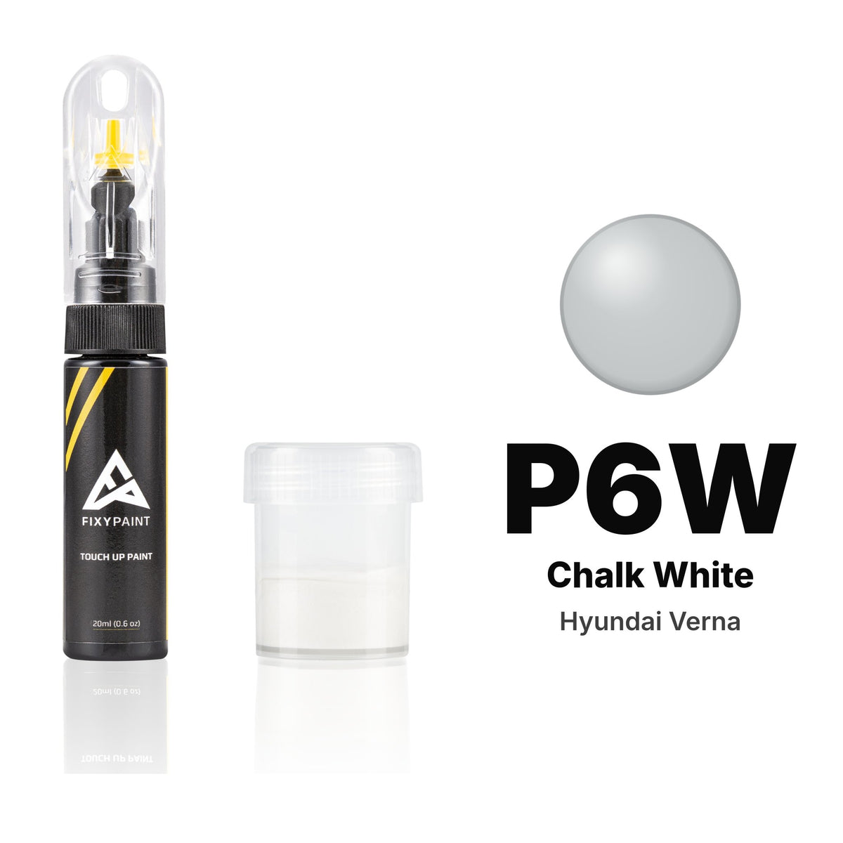 Touch-up paint for Hyundai Verna P6W Chalk White, Standard kit