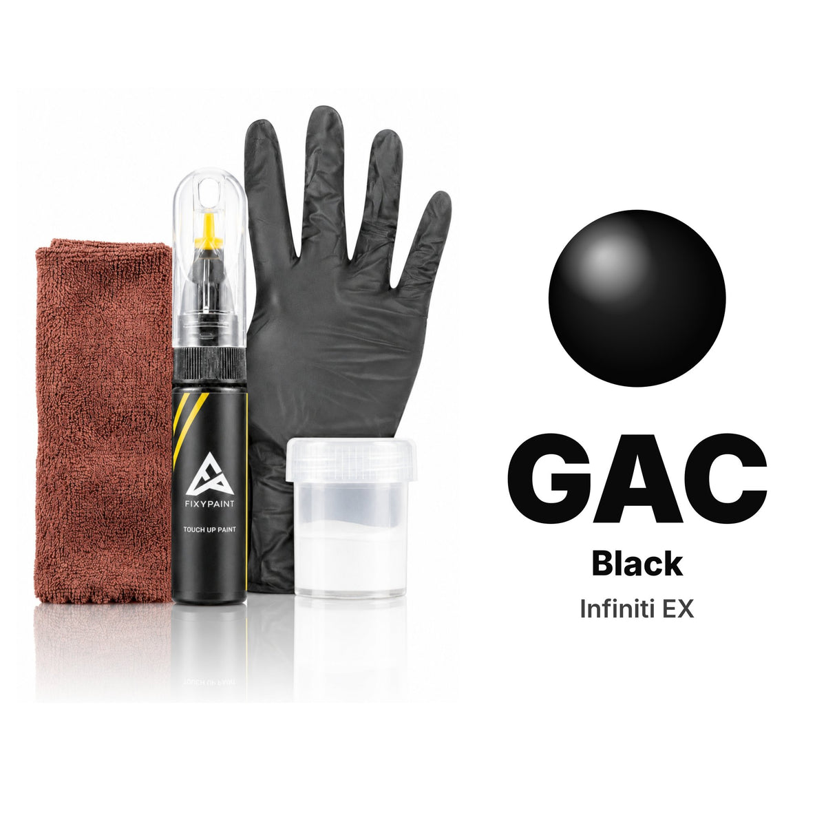 Lackstift für Infiniti EX – GAC Black (2011–2016), Set Komplett