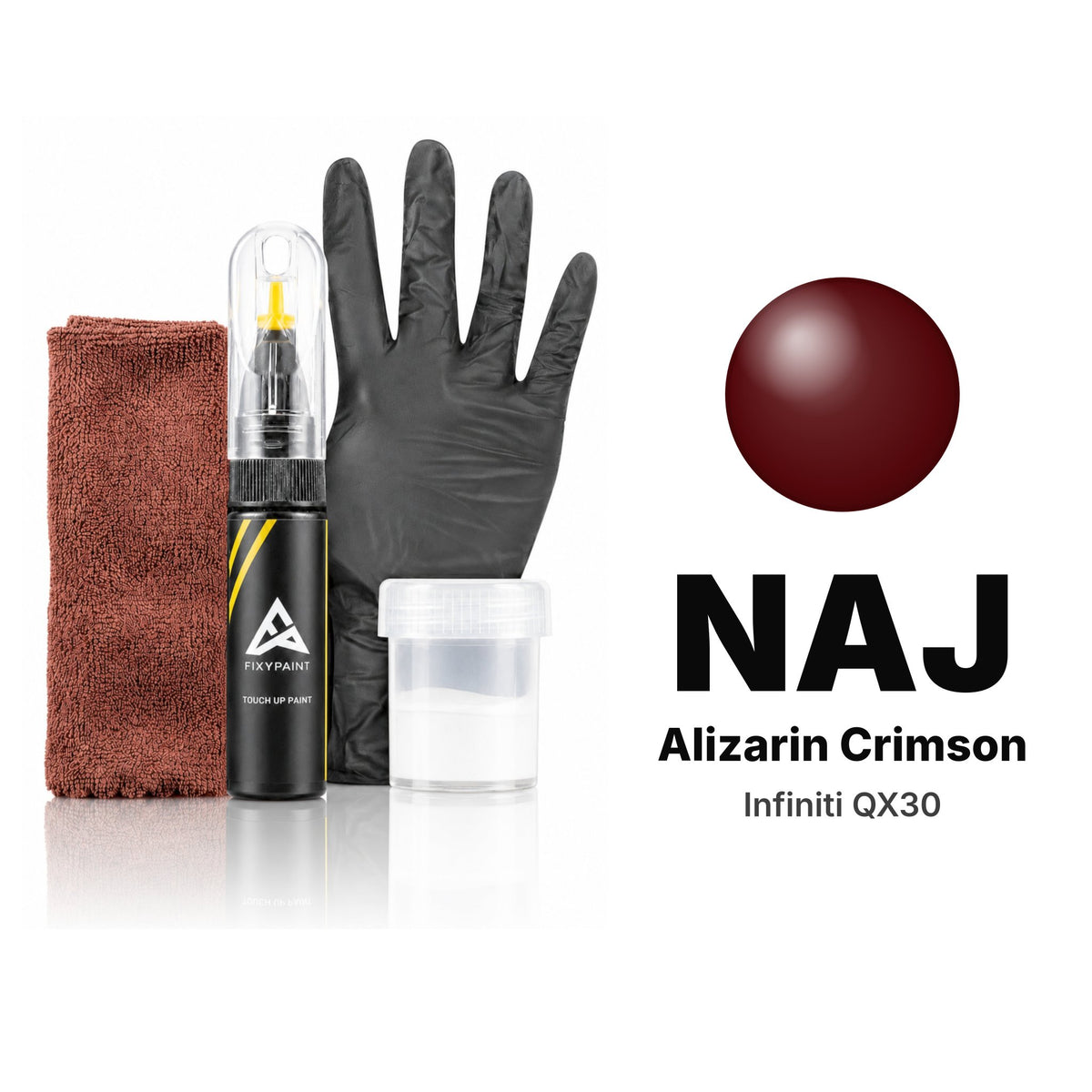 Touch-up paint for Infiniti QX30 NAJ Alizarin Crimson, Complete kit