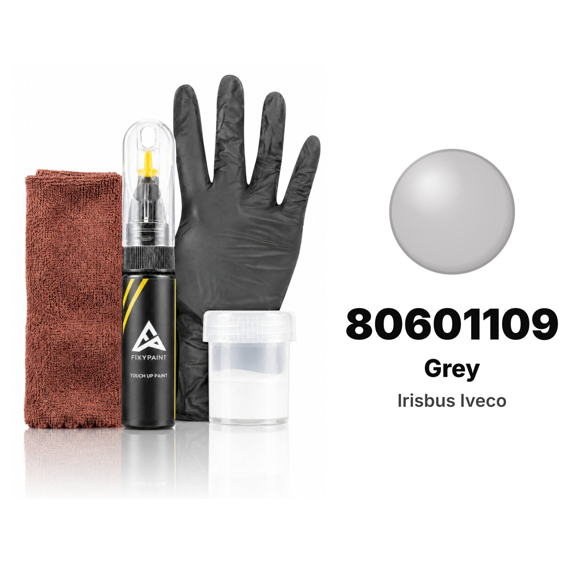 Touch-up paint for Irisbus Iveco 80601109 Grey, Complete kit
