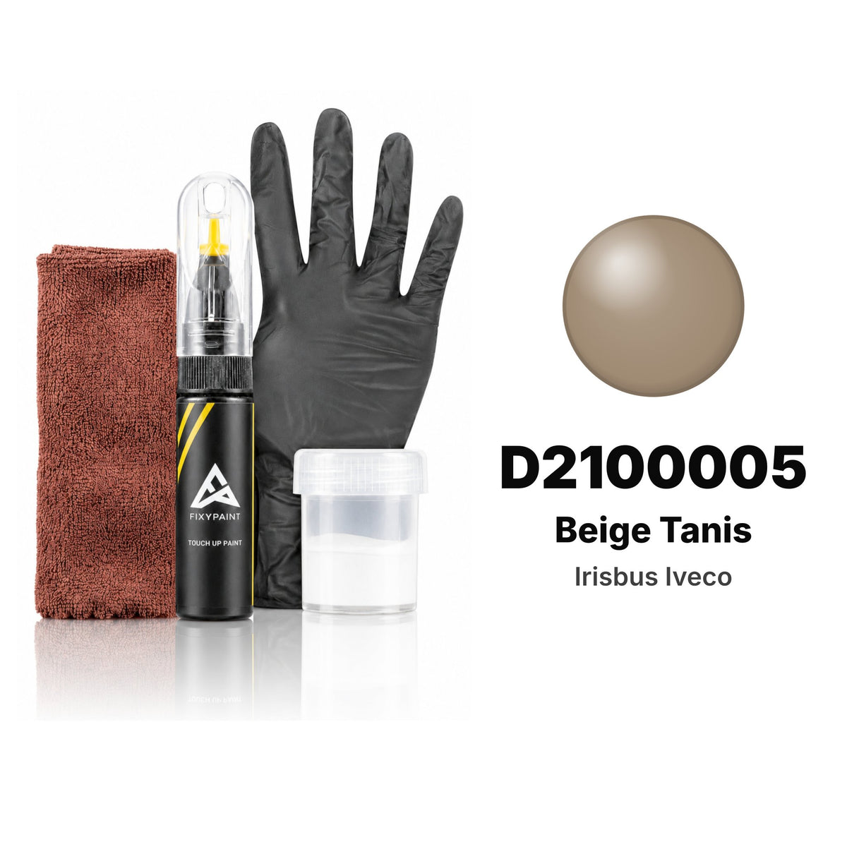 Touch-up paint for Irisbus Iveco D2100005 Beige Tanis, Complete kit