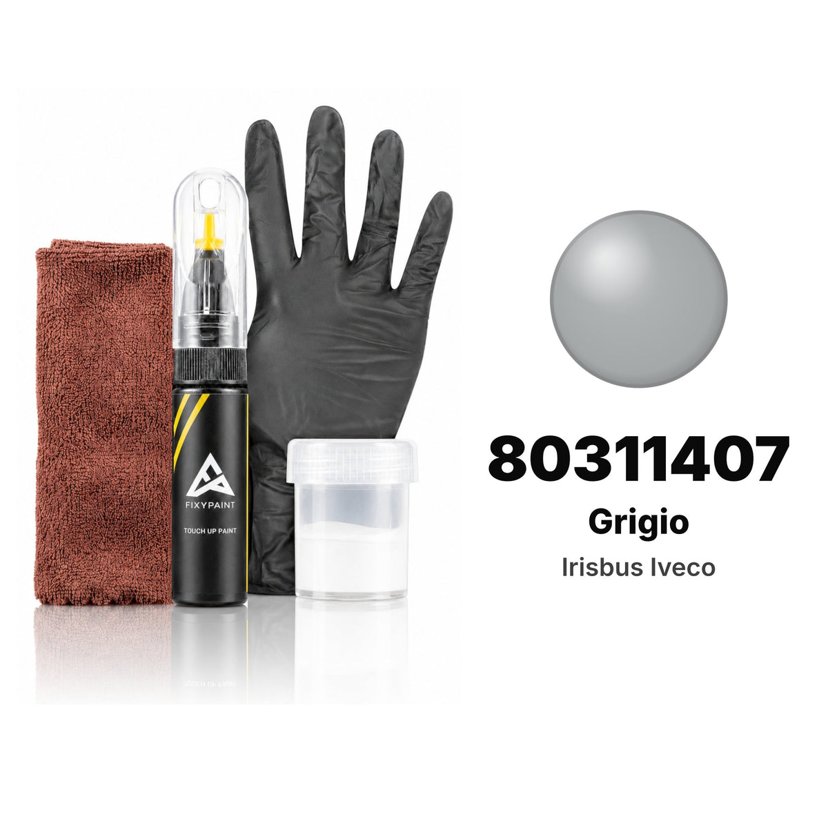 Touch-up paint for Irisbus Iveco 80311407 Grigio, Complete kit
