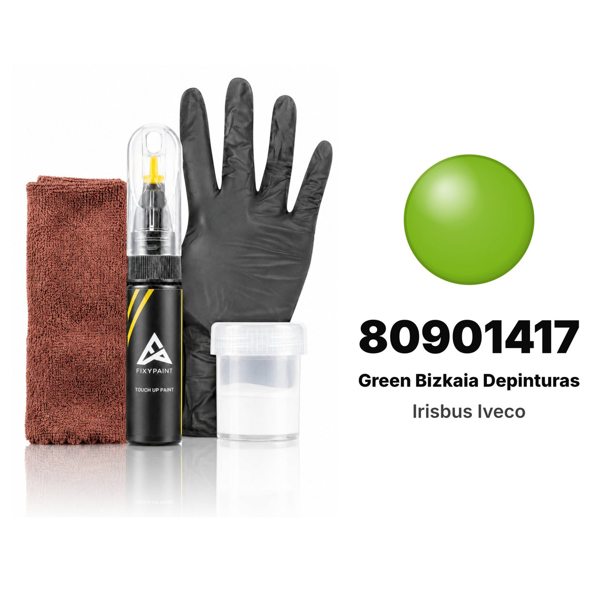 Vernice ritocco per Irisbus IVECO – 80901417 Green Bizkaia Depinturas (tutti i modelli, dal 2011), kit Completo