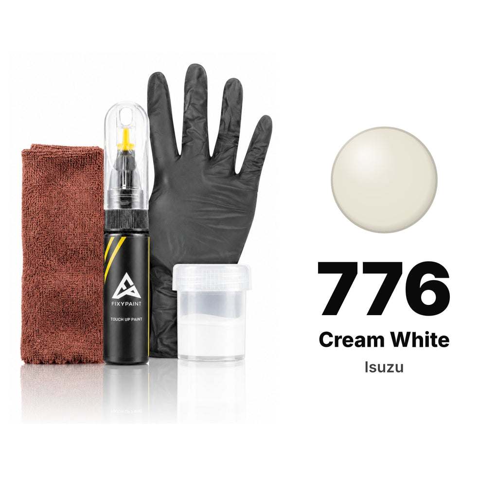Lackstift für Isuzu – 776 Cream White (alle Modelle, ab 1992), Set Komplett