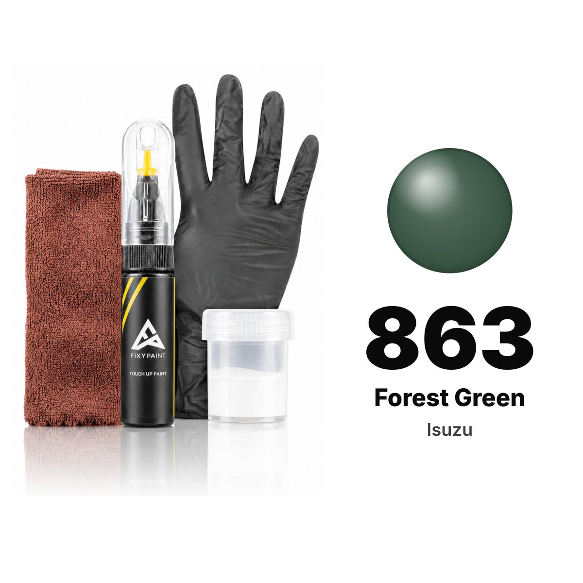 Touch-up paint for Isuzu 863 Forest Green, Complete kit