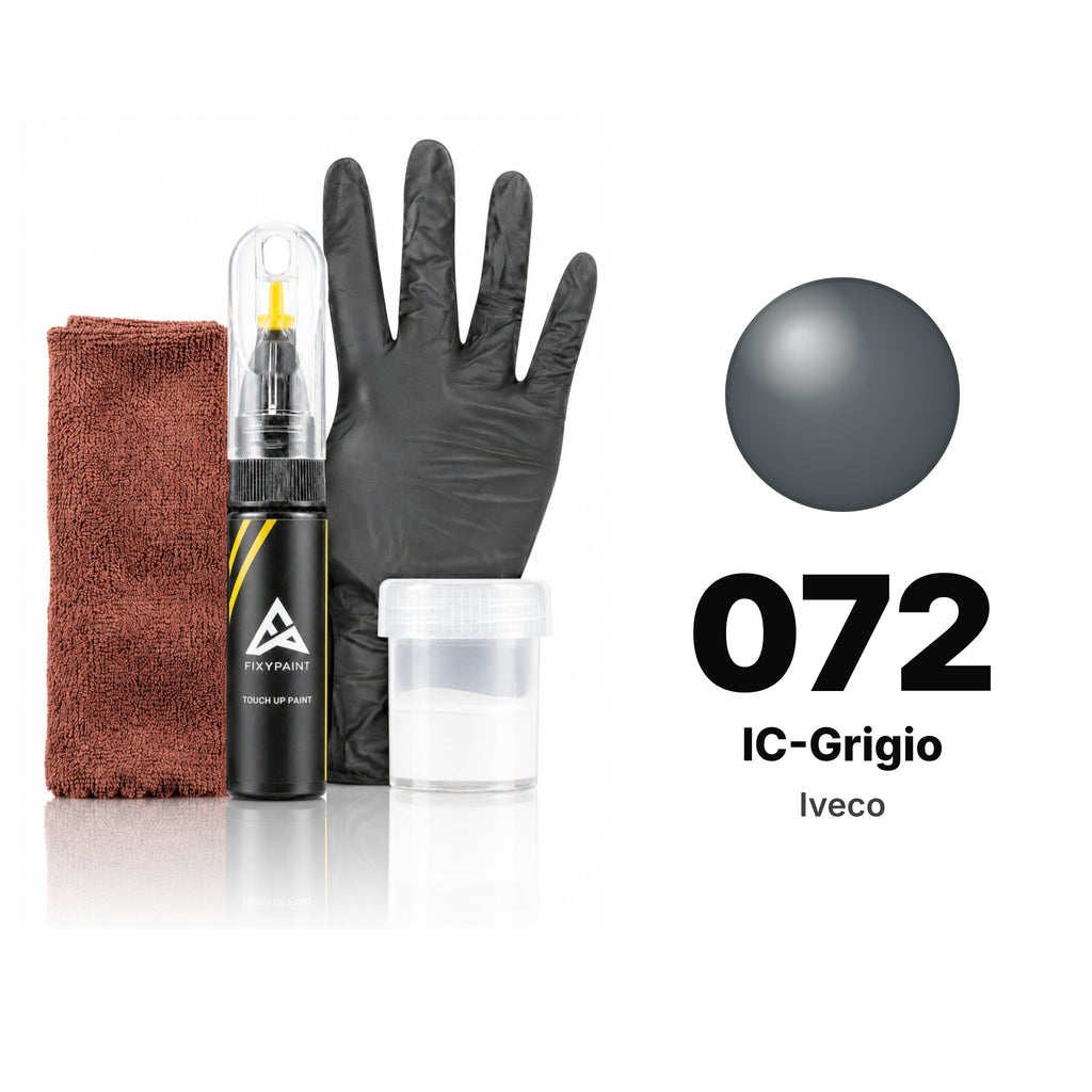 Vernice ritocco per IVECO – 072 IC-Grigio (tutti i modelli, dal 1979), kit Completo