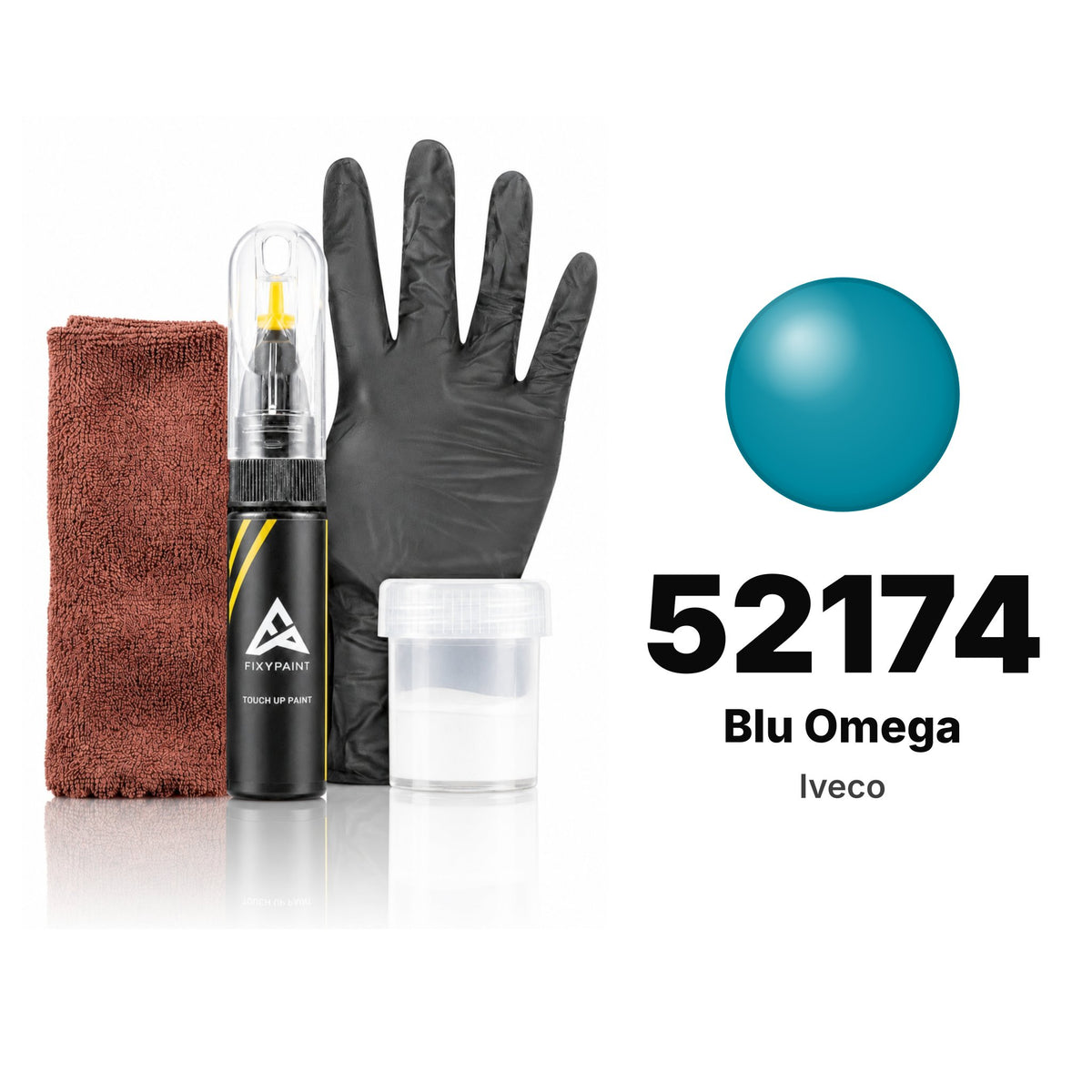 Touch-up paint for Iveco 52174 Blu Omega, Complete kit