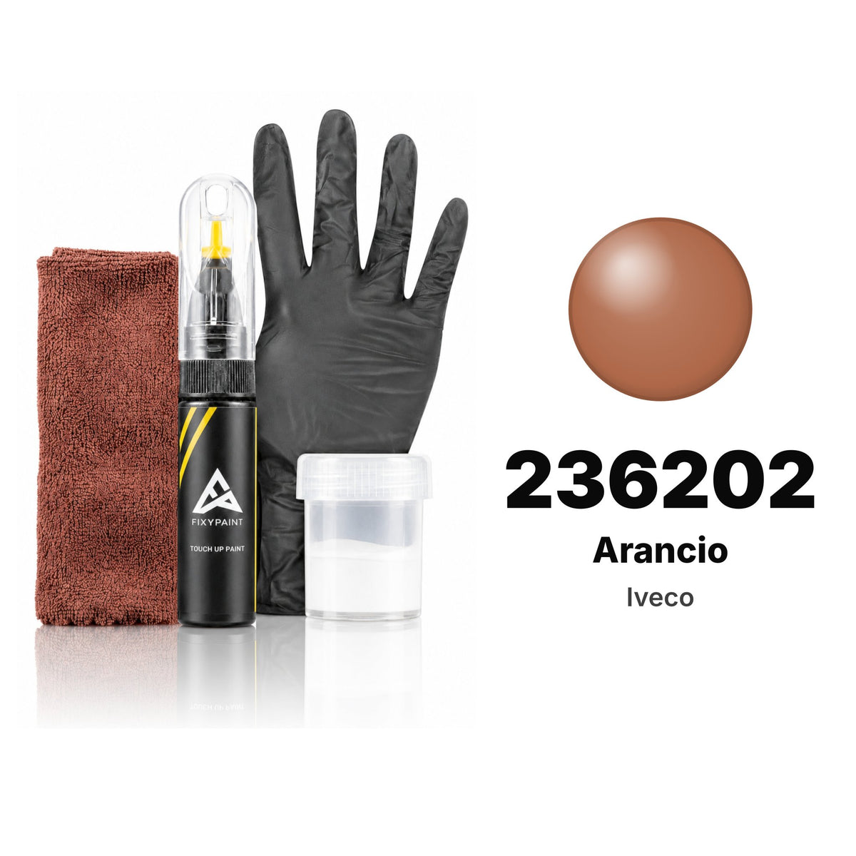 Touch-up paint for Iveco 236202 Arancio, Complete kit