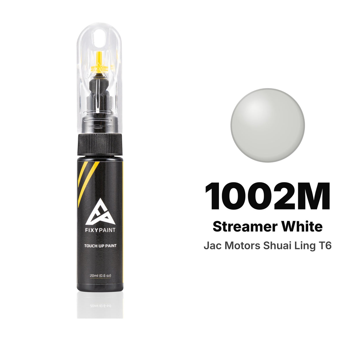 Touch-up paint for Jac Motors Shuai Ling T6 1002M Streamer White, Basic kit