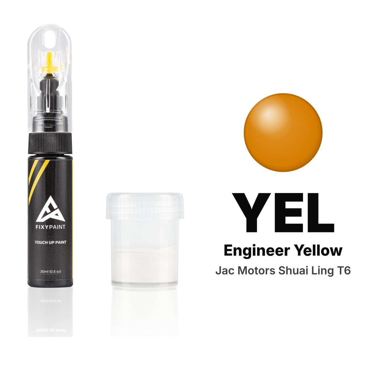 Peinture de retouche pour JAC Motors Shuai Ling T6 – YEL Engineer Yellow (depuis 2023), kit Standard