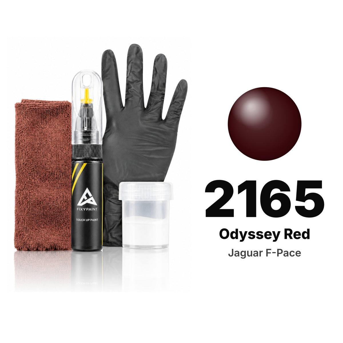 Touch-up paint for Jaguar F-Pace 2165 Odyssey Red, Complete kit