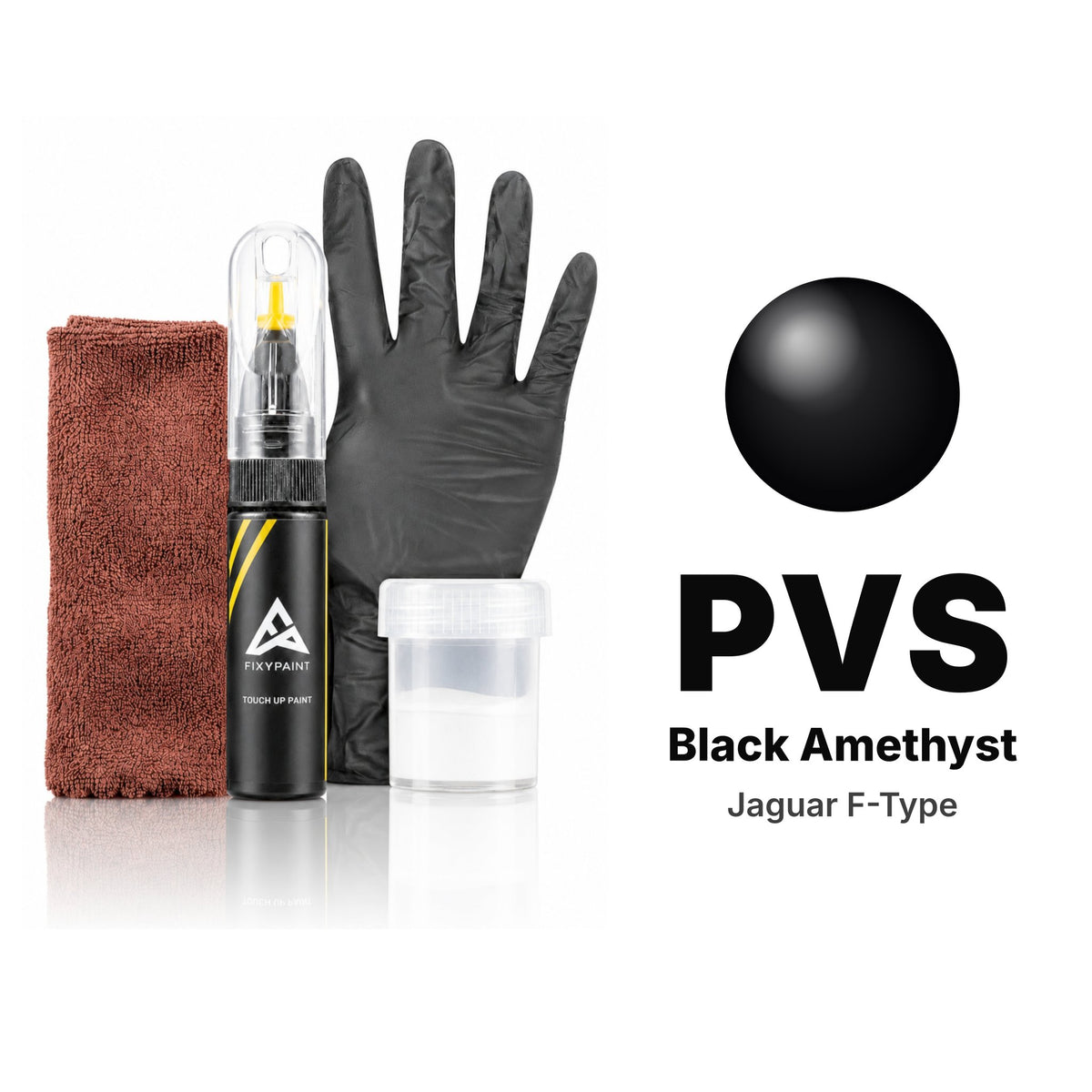 Touch-up paint for Jaguar F-Type PVS Black Amethyst, Complete kit