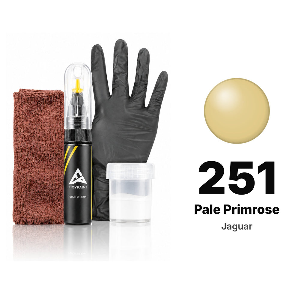 Touch-up paint for Jaguar 251 Pale Primrose, Complete kit