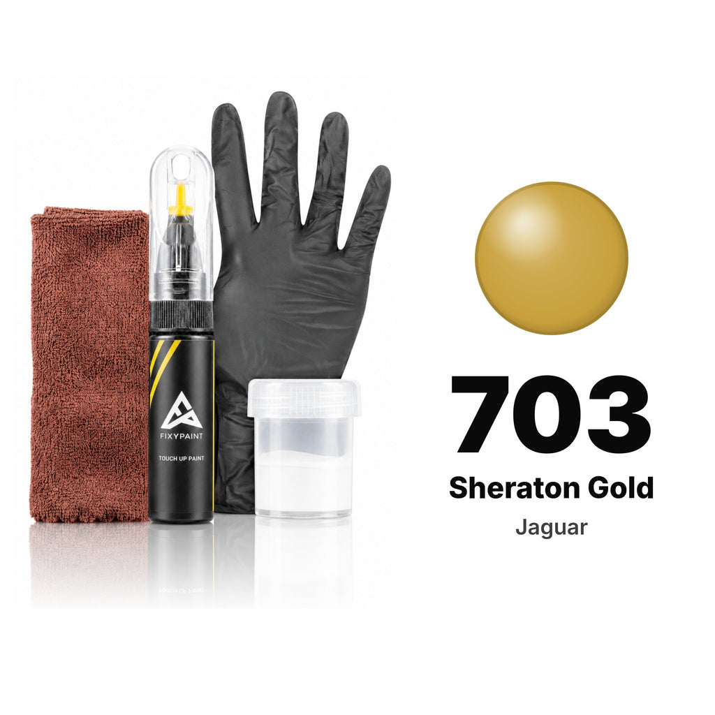 Touch-up paint for Jaguar 703 Sheraton Gold, Complete kit