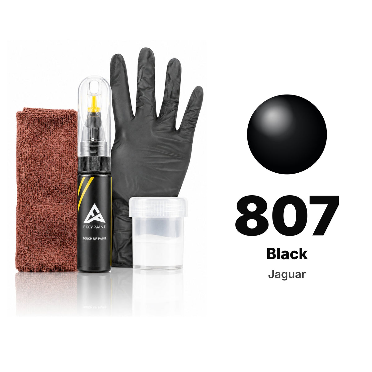 Touch-up paint for Jaguar 807 Black, Complete kit
