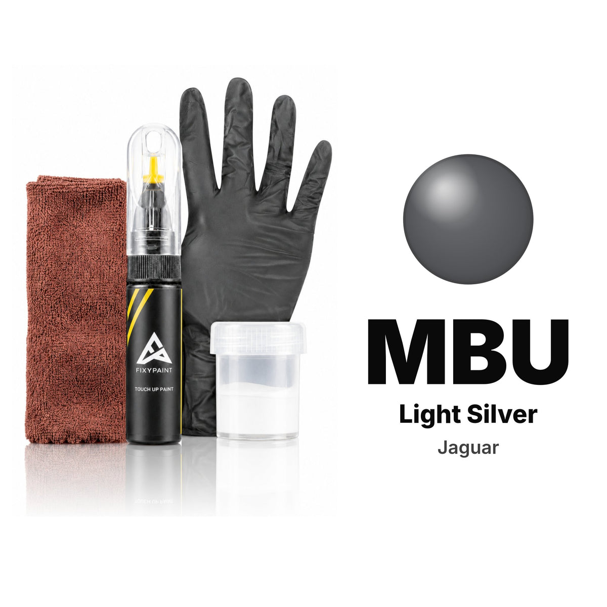 Lackstift für Jaguar – MBU Light Silver (alle Modelle, 2012), Set Komplett