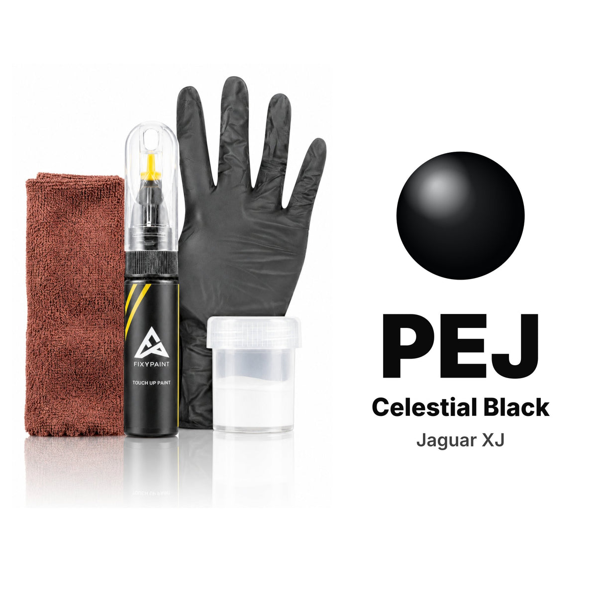 Touch-up paint for Jaguar XJ PEJ Celestial Black, Complete kit