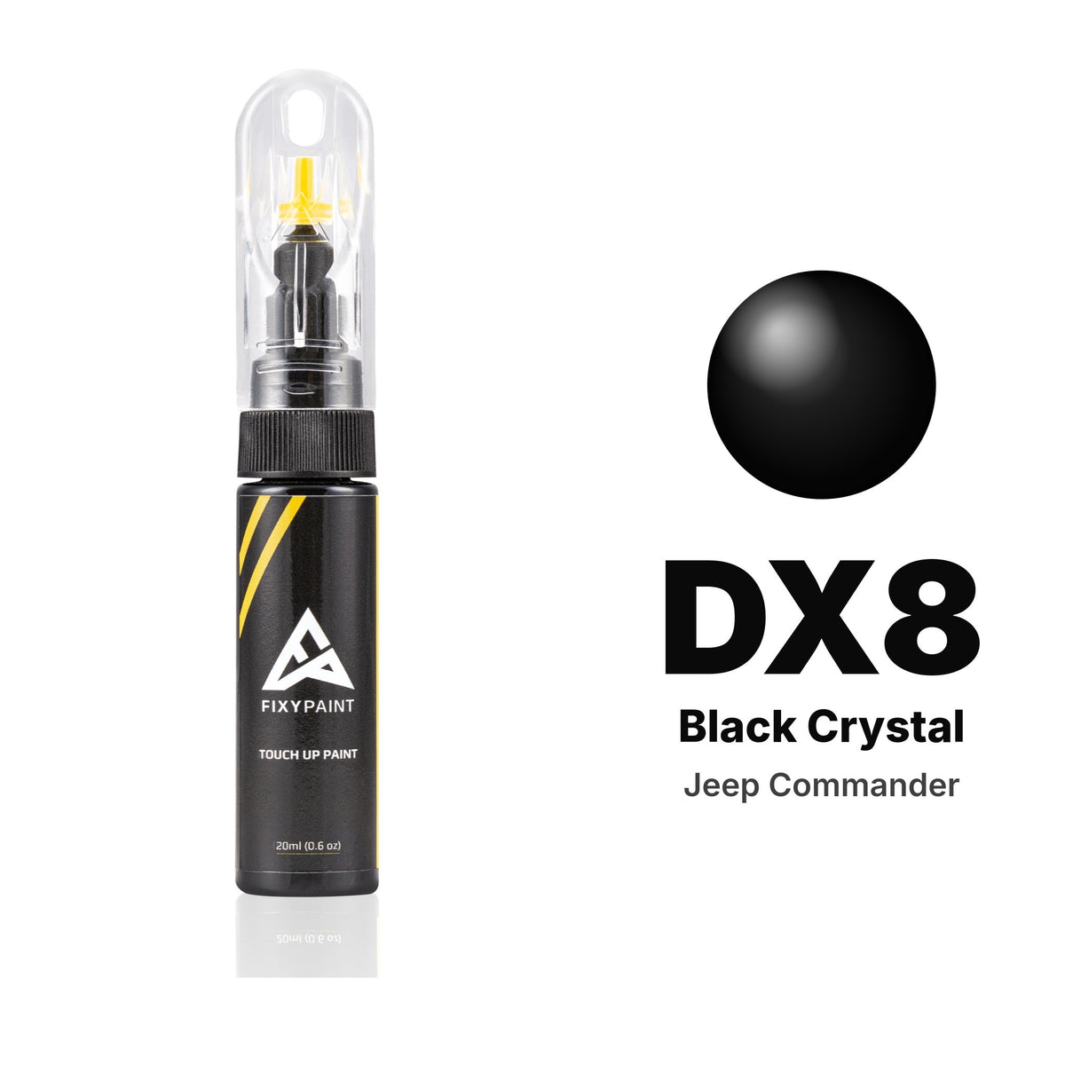 Jeep Commander DX8 Black Crystal touch-up paint, Basic kit