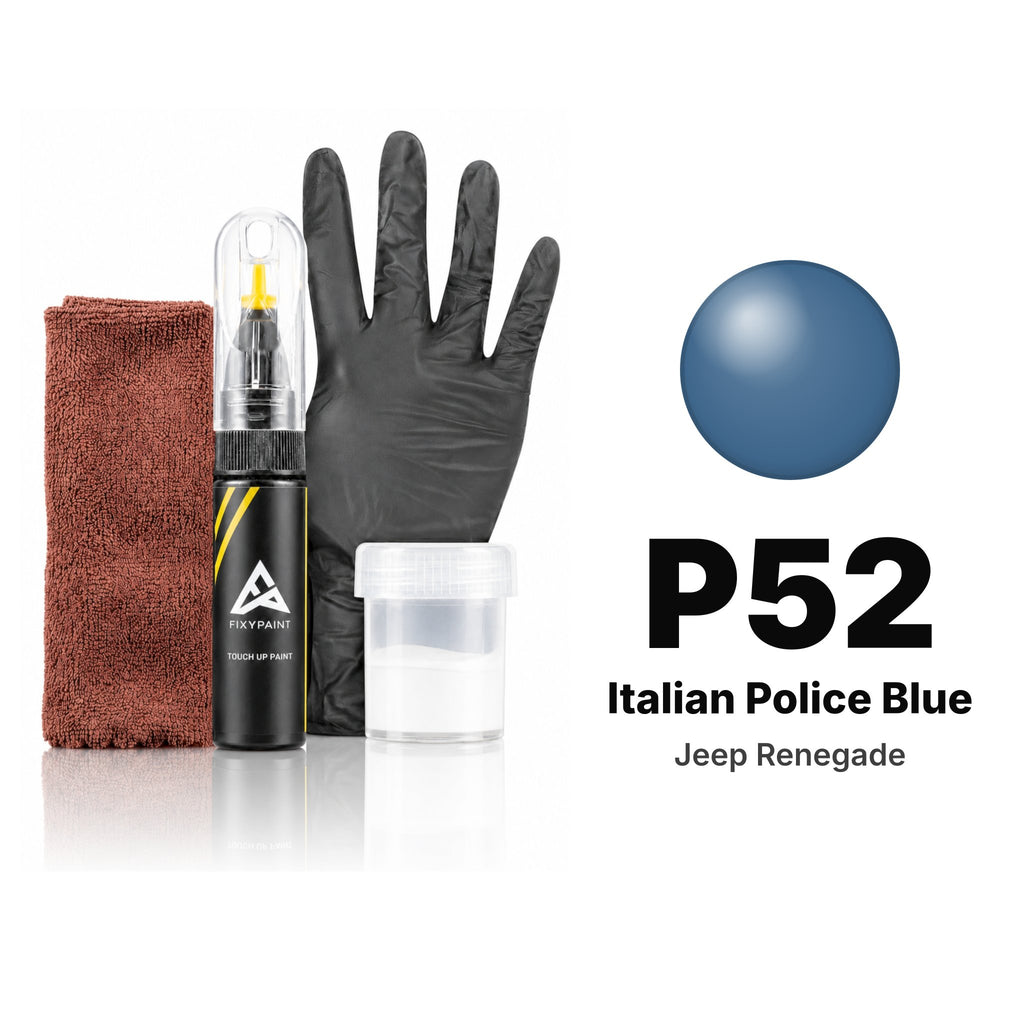 Lackstift für Jeep Renegade – P52 Italian Police Blue (2022), Set Komplett