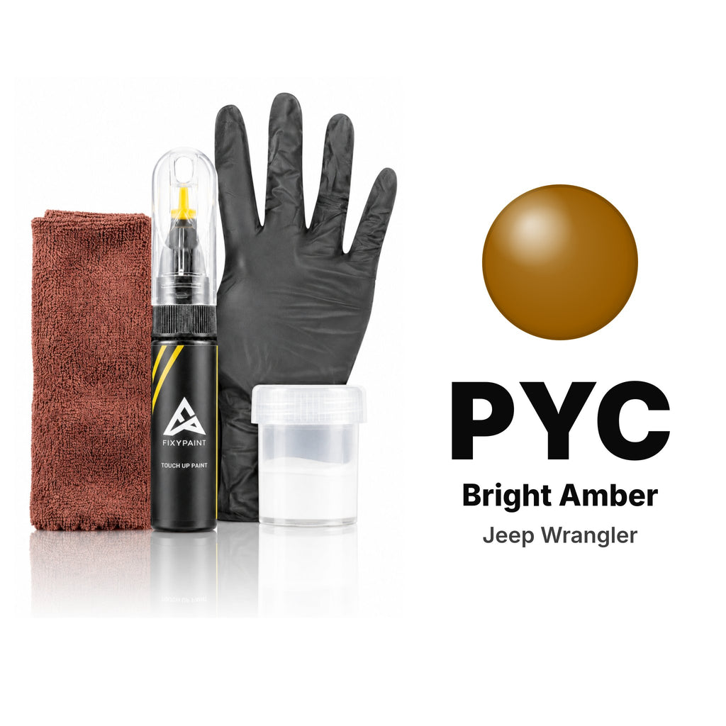 Touch-up paint for Jeep Wrangler PYC Bright Amber, Complete kit