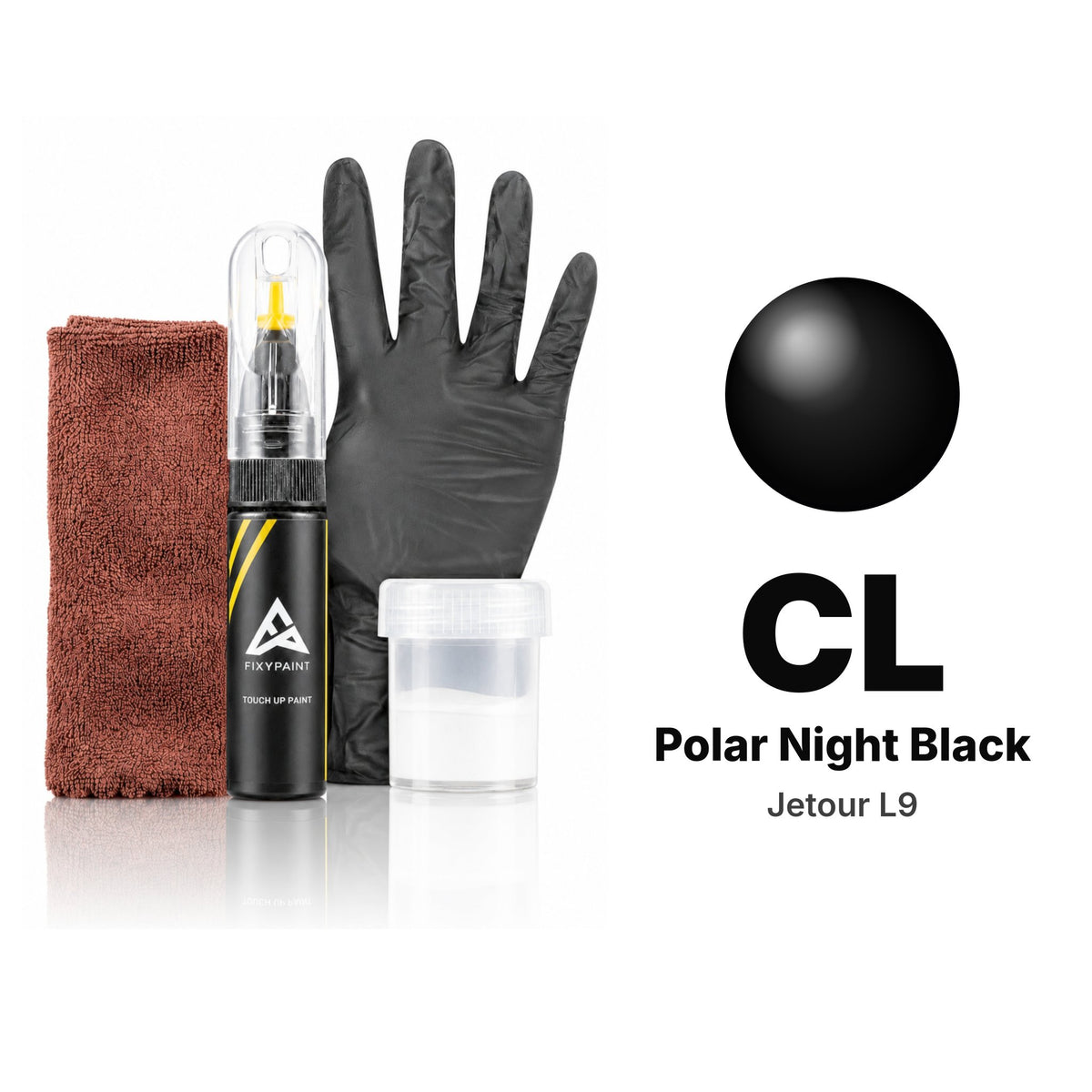 Touch-up paint for Jetour L9 CL Polar Night Black, Complete kit