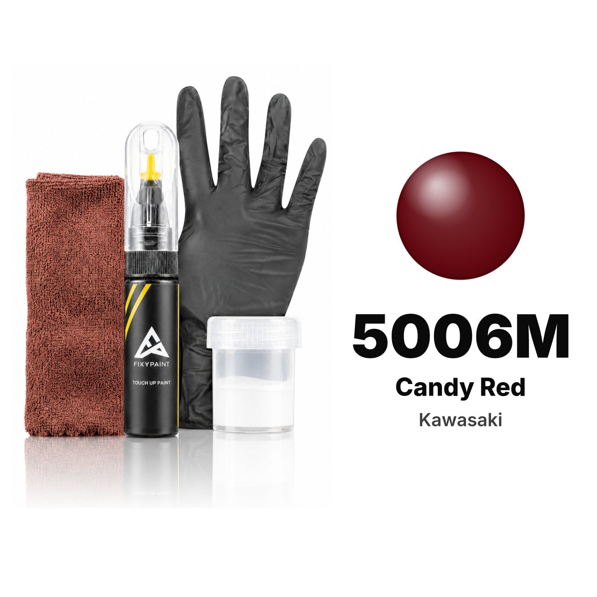 Touch-up paint for Kawasaki 5006M Candy Red, Complete kit