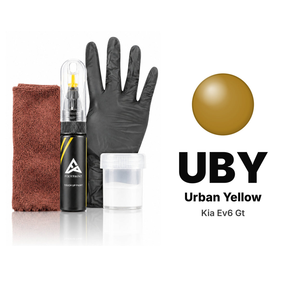 Lackstift für Kia EV6 GT – UBY Urban Yellow (2023), Set Komplett