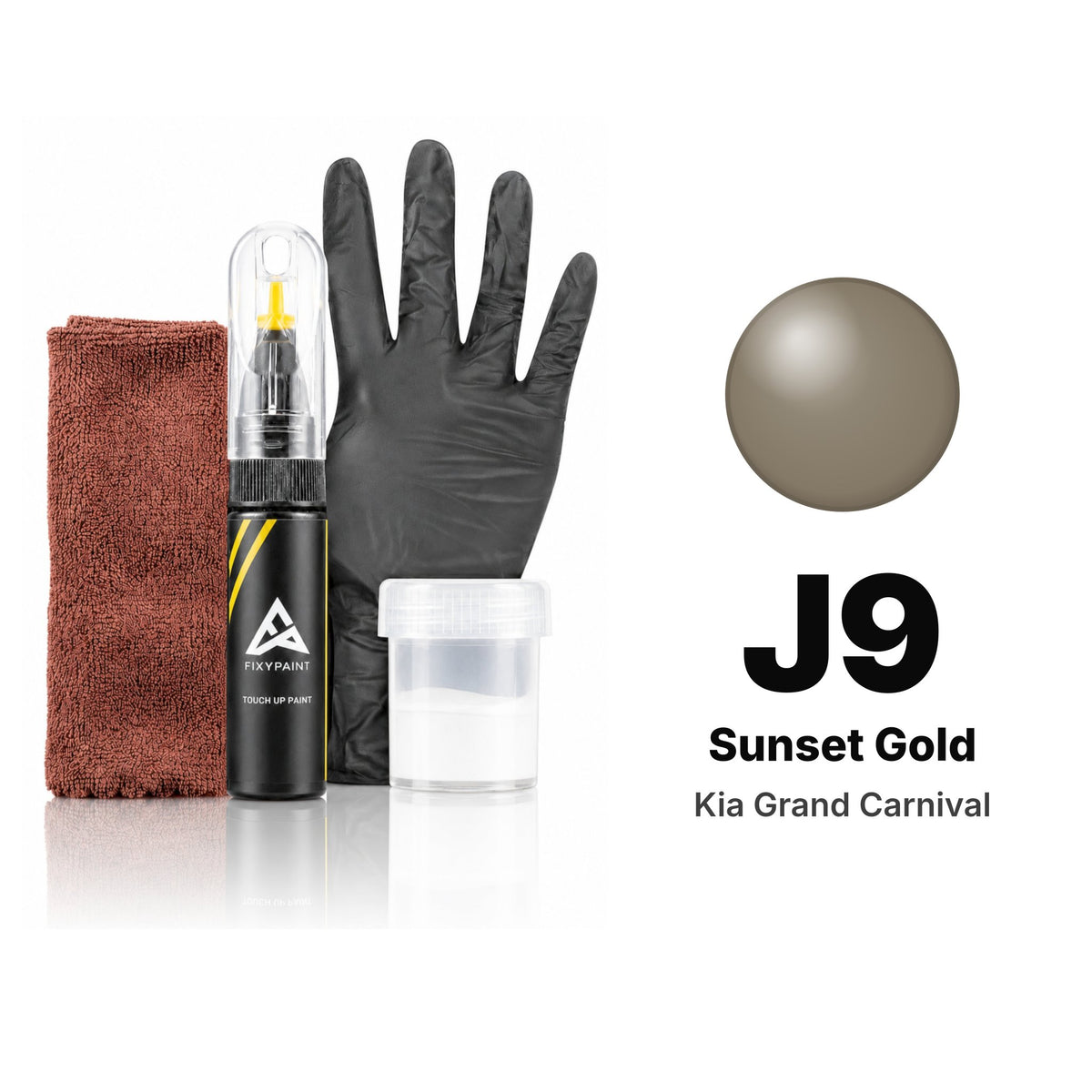 Touch-up paint for Kia Grand Carnival J9 Sunset Gold, Complete kit