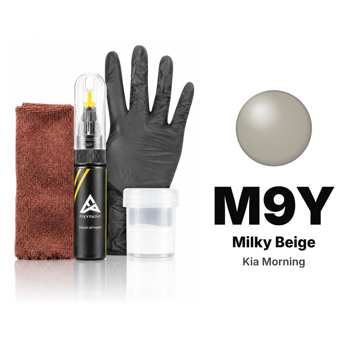 Touch-up paint for Kia Morning M9Y Milky Beige, Complete kit